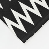 Schwarz-Weiß-Zickzack Fleecedecke (Ecke)