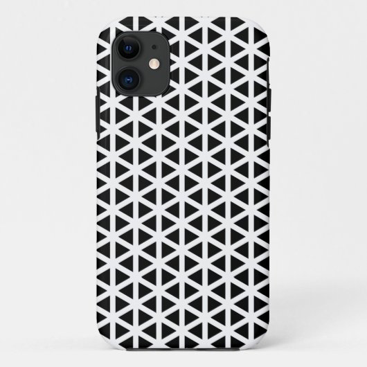 Schwarz-Weiß-Zickzack Muster Case-Mate iPhone Hülle (Rückseite)