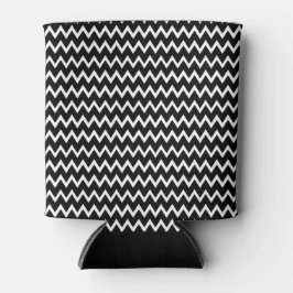 Schwarz-Weiß-Zickzack Muster Dosenkühler