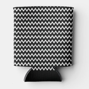 Schwarz-Weiß-Zickzack Muster Dosenkühler