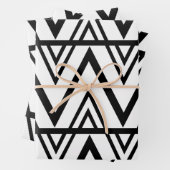 Schwarz-Weiß-Zickzack Muster Geschenkpapier Set (Beispiel)