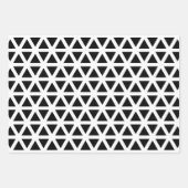 Schwarz-Weiß-Zickzack Muster Geschenkpapier Set (Vorderseite 3)