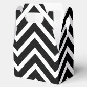 Schwarz-Weiß-Zickzack Muster Geschenkschachtel (Geöffnet)