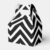 Schwarz-Weiß-Zickzack Muster Geschenkschachtel (Vorderseite)