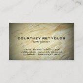 Schwarz-Weiß-Zickzack Muster-Marmor Visitenkarte (Rückseite)