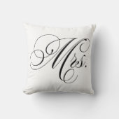 Schwarz-Weiß Zickzack Stripes Mrs. Kissen (Vorderseite)