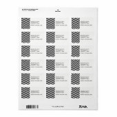 Schwarz-Weiß-Zickzack ZigZag-Muster Adressaufkleber (Vorne)