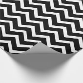 Schwarz/Weiß Zickzack Zigzag-Muster Geschenkpapier (Ecke)