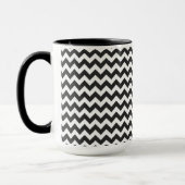 Schwarz-Weiß-Zickzack Zigzag-Muster Tasse (Links)