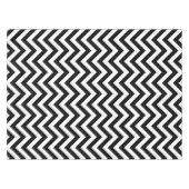 Schwarz-Weiß-Zickzack ZigZag-Muster Tischdecke (Vorderseite (Horizontal))