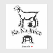 Schwarz-Weiß-Ziege-Milchstuhl-Kontakt Aufkleber (Blatt)