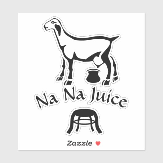 Schwarz-Weiß-Ziege-Milchstuhl-Kontakt Aufkleber (Blatt)