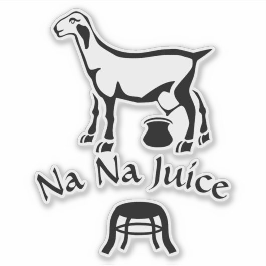 Schwarz-Weiß-Ziege-Milchstuhl-Kontakt Aufkleber (Vorderseite)