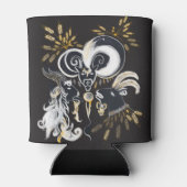 Schwarz-Weiß-Ziegenfarbe Dosenkühler (Rückseite)