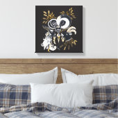 Schwarz-Weiß-Ziegenfarbe Leinwanddruck (Insitu (Schlafzimmer))