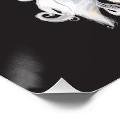 Schwarz-Weiß-Ziegenfarbe Poster (Ecke)