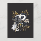 Schwarz-Weiß-Ziegenfarbe Postkarte (Vorderseite)