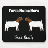 Schwarz-Weiß-Ziegenfarm Mousepad (Vorne)