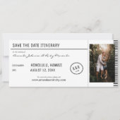 Schwarz-Weiß-Ziel mit Foto Save the Date Einladung (Vorderseite)