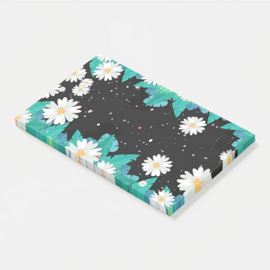 Schwarz-Weiß-Zierrahmen Post-it Klebezettel (angewinkelt)