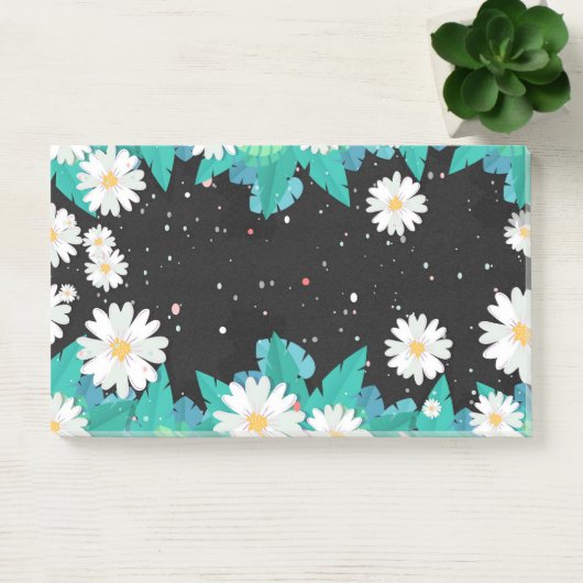 Schwarz-Weiß-Zierrahmen Post-it Klebezettel (Büro)