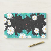 Schwarz-Weiß-Zierrahmen Post-it Klebezettel (Auf Schreibtisch)