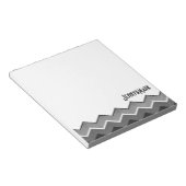 Schwarz-Weiß Zig Zag Muster Notizblock (angewinkelt)