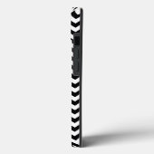 Schwarz-Weiß Zig Zag Zickzack Case-Mate iPhone Hülle (Rückseite / Links)