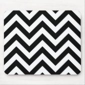 Schwarz-weiß Zigzag Chevrons Muster Mousepad (Vorne)