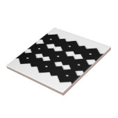 Schwarz-Weiß-Zigzag-Design Fliese (Seite)
