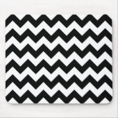 Schwarz-Weiß-Zigzag Mousepad (Vorne)
