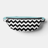 Schwarz-Weiß-Zigzag-Muster, Zickzack, blau Bauchtasche (Ablage )