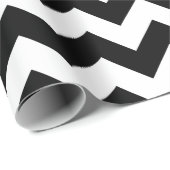 Schwarz-Weiß-Zigzag-Muster, Zickzack, blau Geschenkpapier (Rolleneckpunkt)