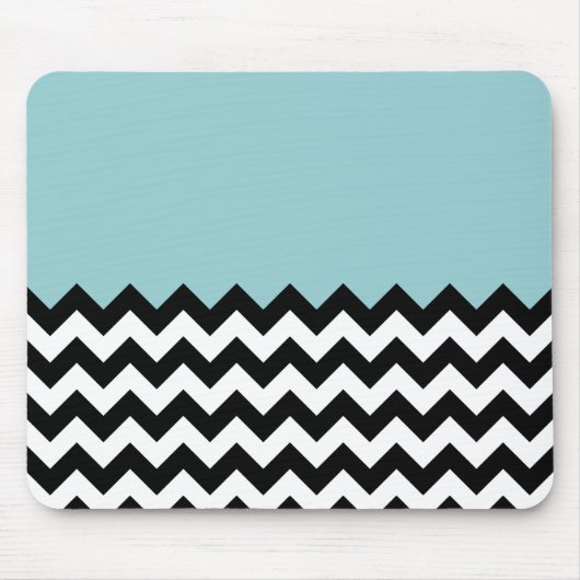 Schwarz-Weiß-Zigzag-Muster, Zickzack, blau Mousepad (Vorne)
