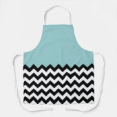 Schwarz-Weiß-Zigzag-Muster, Zickzack, blau Schürze (Vorderseite)