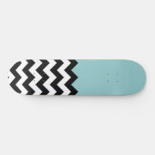 Schwarz-Weiß-Zigzag-Muster, Zickzack, blau Skateboard (Horizontal)