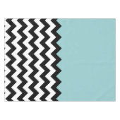 Schwarz-Weiß-Zigzag-Muster, Zickzack, blau Tischdecke (Vorderseite (Horizontal))