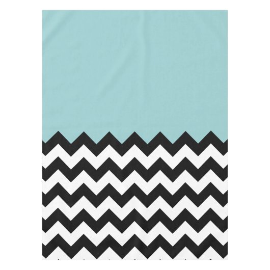 Schwarz-Weiß-Zigzag-Muster, Zickzack, blau Tischdecke (Vorderseite)