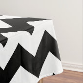 Schwarz-Weiß-Zigzag-Muster, Zickzack, blau Tischdecke (Beispiel)