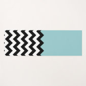 Schwarz-Weiß-Zigzag-Muster, Zickzack, blau Yogamatte (Vorderseite (Horizontal))
