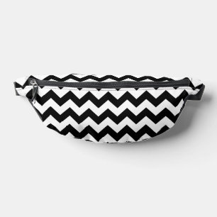 Schwarz-Weiß-Zigzag-Muster, Zickzack Muster Bauchtasche