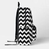 Schwarz-Weiß-Zigzag-Muster, Zickzack Muster Bedruckter Rucksack (Links)