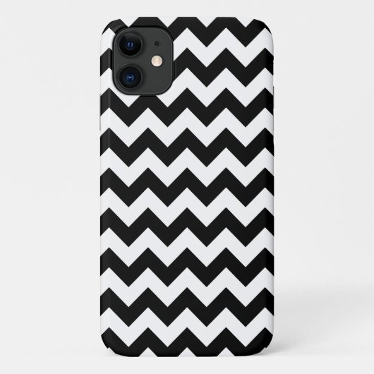 Schwarz-Weiß-Zigzag-Muster, Zickzack Muster Case-Mate iPhone Hülle (Rückseite)