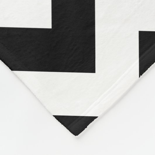 Schwarz-Weiß-Zigzag-Muster, Zickzack Muster Fleecedecke (Ecke)