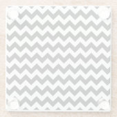 Schwarz-Weiß-Zigzag-Muster, Zickzack Muster Glasuntersetzer (Rückseite)