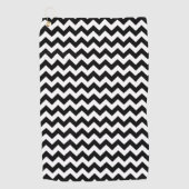 Schwarz-Weiß-Zigzag-Muster, Zickzack Muster Golfhandtuch (Vorderseite)