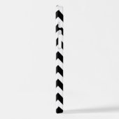 Schwarz-Weiß-Zigzag-Muster, Zickzack Muster iPhone Hülle (Linke Seite)