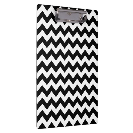 Schwarz-Weiß-Zigzag-Muster, Zickzack Muster Klemmbrett (Rechts)