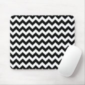 Schwarz-Weiß-Zigzag-Muster, Zickzack Muster Mousepad (Mit Mouse)