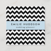Schwarz-Weiß-Zigzag-Muster, Zickzack Muster Quadratische Visitenkarte (Vorderseite)